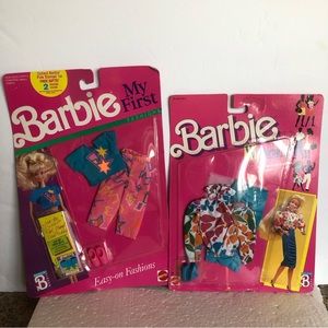 NOS 1988 & 1989 Mattel Barbie Clothes #1529-0610 #9271 Original Packaging